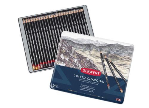 Derwent ダーウェント ティンテッドチャコール 24色セット 2301691の通販は