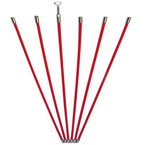 デンサン ジョイント釣り名人Jr. φ5mm× 1.0m オレンジ 6本 ケーブル索引具 JF-5030