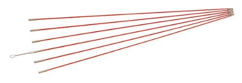 デンサン ジョイント釣り名人Jr. φ5mm× 1.0m オレンジ 6本 ケーブル索引具 JF-5030