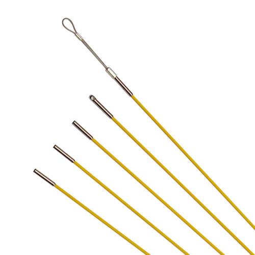 デンサン ジョイント釣り名人スリム φ4mm×1.0m イエロー 5本 ケーブル索引具 JF-450