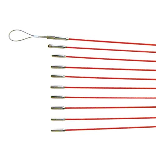 デンサン ジョイント釣り名人スリム φ3mm×1.0m オレンジ 10本 ケーブル索引具 JF-310