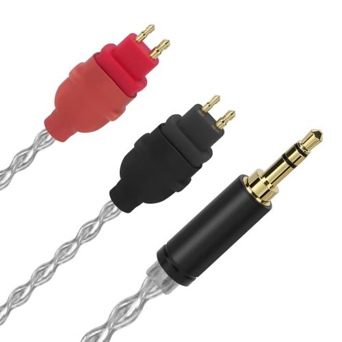 Geekria Apollo シルバーメッキ アップグレードオーディオケーブル Sennheiser HD660S HD600 HD650 HD580 ヘッドホン対応 3.5mm (1/8インチ) 交換用ヘッドホンコード HiFiヘッドセット用 (4フィート/1.2m)