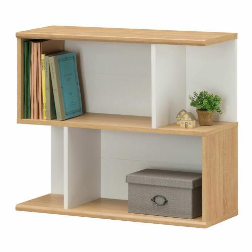 白井産業 A4サイズのファイルボックスを上下2段収納できる S字のおしゃれなラック 本棚 ナチュラルブラウン 幅83.9 高さ72.0 奥行29.7cm GAR-7085 ガレンタ