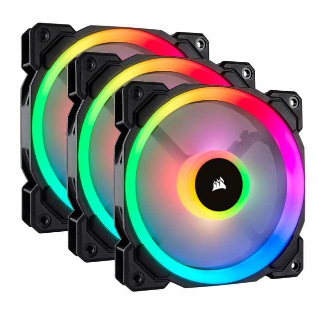 Corsair LL120 RGB 3Fan Pack with Lighting Node PRO PCケースファン [120mm径 RGB搭載] FN1141 CO-9050072-WWの通販は