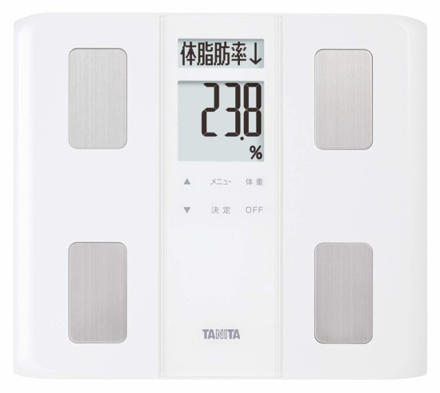 タニタ 体重計 体組成計 50g 日本製 ホワイト BC-331 WH ダブル液晶採用でわかりやすく見やすい 立掛け収納OKの通販は