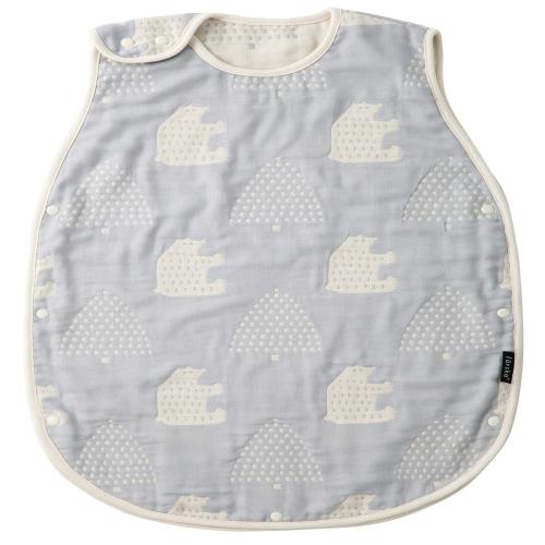 farska(ファルスカ) 6重ガーゼ スリーパー キッズ (モリノクマ_スカイグレー)の通販は