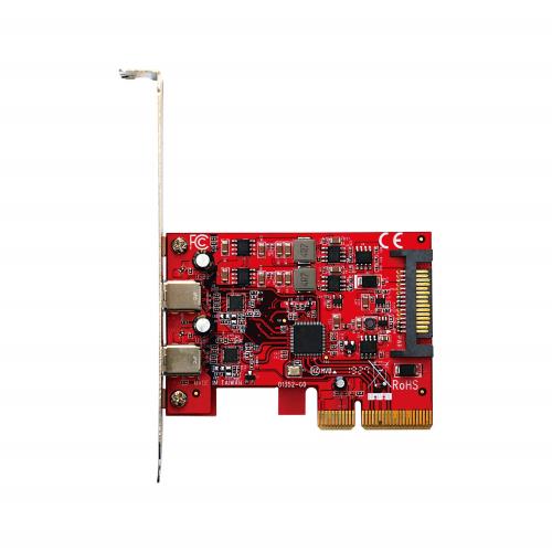 玄人志向 USB3.2 Gen2 (10Gbps) Type-C×2 インターフェース カード (PCI-Express x4 接続) ASMedia社製 ASM3142 搭載 USB3.2C-P2-PCIE3の通販は