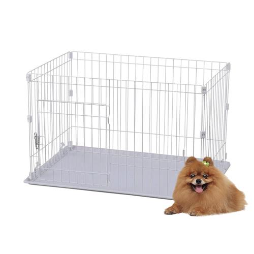 アイリスオーヤマ システムサークルトレー付き P-STN-550 ホワイト 小型犬用 幅90×奥行60×高さ55.2cm 6,611円