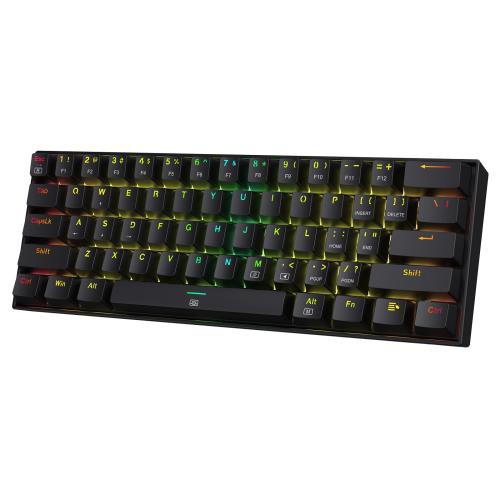 Redragon K630 Dragonborn 60%有線RGBゲーミングキーボード 61キーコンパクトメカニカルキーボード リニアレッドスイッチ付き プロドライバーサポート ブラックの通販は