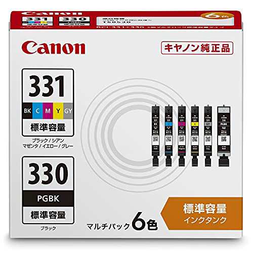 Canon 純正 インクカートリッジ BCI-331(BK/C/M/Y/GY)+330 6色マルチパック BCI-331+330/6MPの通販は