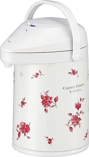 ピーコック魔法瓶工業(The-peacock) ピーコック エアーポット 2.2L 保温 保冷 ガラス製 魔法瓶 中栓無し 保温ポット 保温力 電気不要 プッシュ式 まほうびん ポット 日本製 カントリーフラワー MPP-22 FLCの通販は