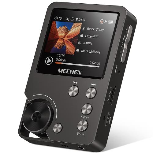 MECHEN HIFI MP3プレーヤー ハイレゾ音楽プレーヤー HiFi ロスレスオーディオプレーヤー 合金製 64GBマイクロSDカード付き 256GBまで拡張可能 操作簡単 省エネ ストラップ穴付き MP3・WMA・WAV/PCM・APE・FLAC・AAC・OGG・DSF・AIFF・ALAC・IMA/MS-ADPCM・DFF・DSDに対応 日本