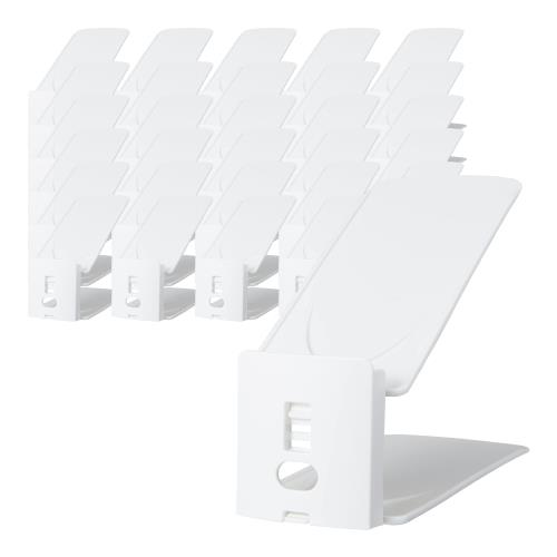 [ライクイット] 靴 収納 省スペース 収納量2倍くつホルダー 高さ調節 機能付き 30個セット 幅10x奥27.2x高10~18.5cm ホワイト 日本製 スニーカー収納 男女兼用の通販は