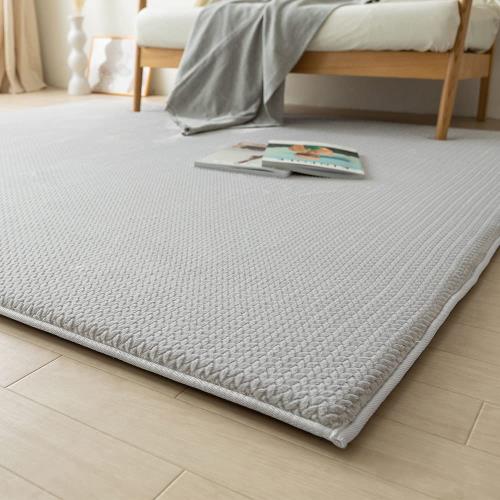 アイリスオーヤマ カーペット ラグ ラ・クッションラグ ヘリンボーンベロア 185×240cm 全厚約3cm 滑り止め付き ホットカーペット対応 2畳 はっ水加工 遮音効果 低ホルム もちもち 北欧 おしゃれ マット ACRHV-1824 グレー 9,490円