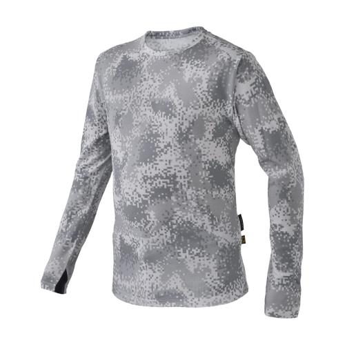 がまかつ(Gamakatsu) NO FLY ZONE(R) ロングスリーブクールTシャツ GM3704 グレーカモフラージュ L