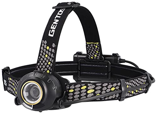 GENTOS(ジェントス) LED ヘッドライト USB充電式 明るさ600ルーメン/実用点灯8時間/後部認識灯 専用充電池または単3形電池3本(別売り)使用 ヘッドウォーズ HLP-2303