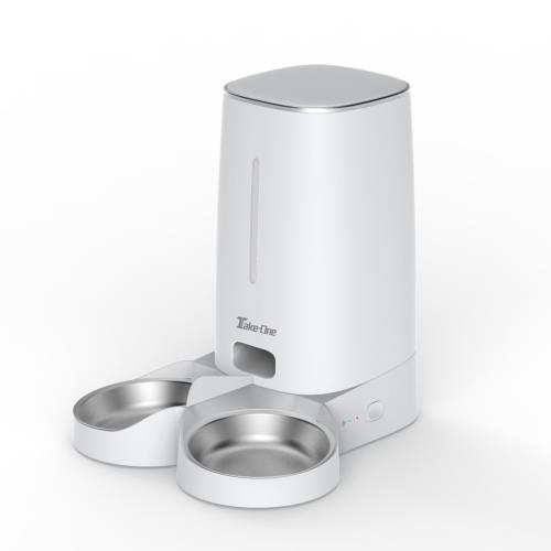 Take-One(テイクワン) P2W 自動給餌器 2匹用 ペット給餌器 猫 犬 ペット給餌機 スマホ 多頭飼い 自動餌やり機 自動給餌機 餌やり 留守番 ペットフィーダー フードディスペンサーの通販は