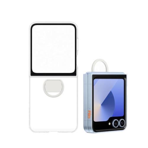 Galaxy Z Flip6 Clear Case 純正 ギャラクシー クリア ケース EF-QF741 海外純正品 Melon Familyスマホクリーナー セット