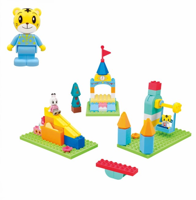 [バンダイ(BANDAI)] しまじろう アクションブロックシリーズ すべりだいとブランコのこうえんブロックセット（特典：しまじろうブロックドール付き）