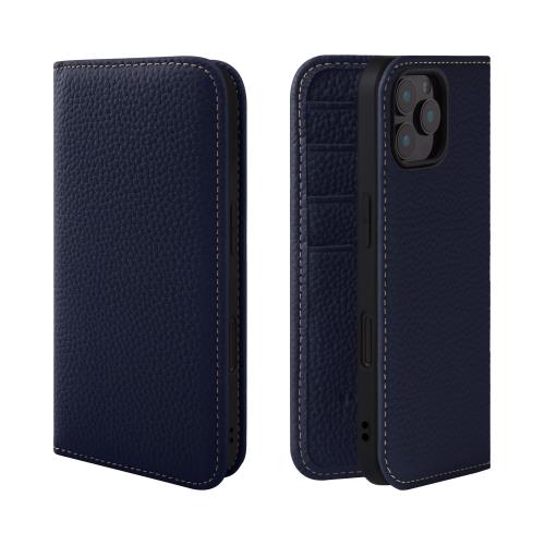 HANATORA iPhone16ProMax ケース 手帳型 本革 スマホケース スマホ スタンド コードホルダー 付き シュリンクカーフレザー ギフト マグネットなし ブルーインディゴ PH-16ProMax-BlueIndigo ギフト 誕生日ギフト 女性 彼女 お母さん お父さん 人気商品 30代 40代 50代 60代 70