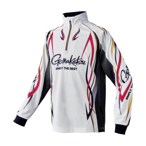 がまかつ(Gamakatsu) 2WAY プリントジップシャツ (長袖) ホワイト 7L GM3734