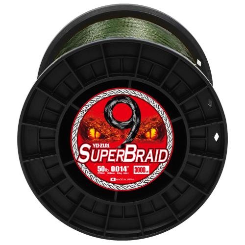 YO-ZURI PEライン スーパーブレイド 9 3000YDS 50Lbs カラー:ダークグリーン