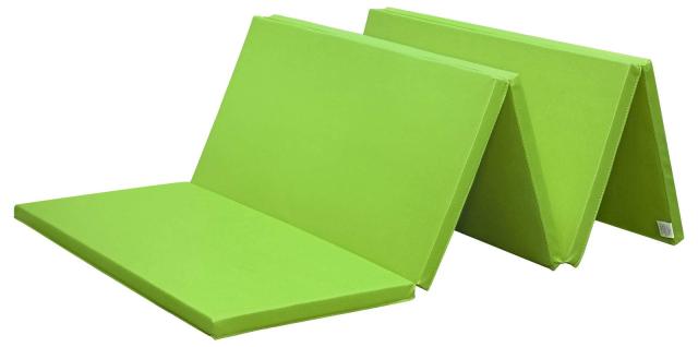 KaRaDaStyle 体操 マット 折りたたみ プレイマット 子供 ストレッチマット ヨガマット 鉄棒 跳び箱 リングフィット 運動 厚手 防音 防水 室内 家庭用 エクササイズ スポーツマット 190×80×3cm (グリーン)の通販は