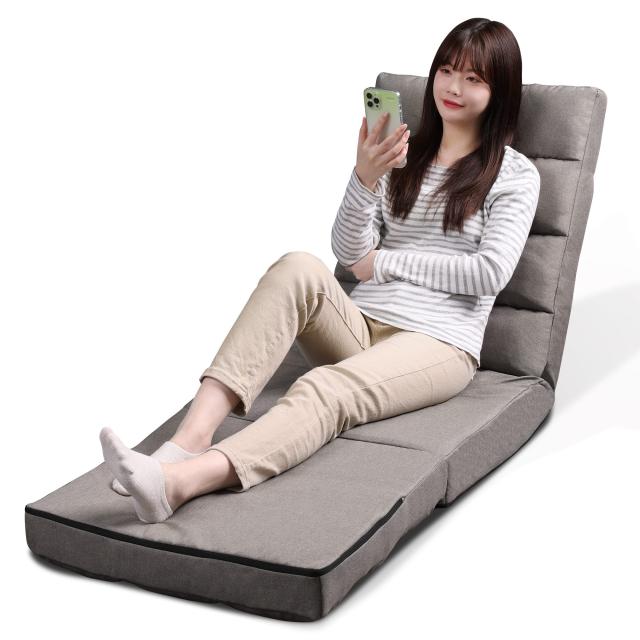 WLIVE 座椅子 ふあふあ 座椅子ソファー 42段階リクライニング フロアチェア カバー外し不可 ファブリック グレーの通販は 8,395円