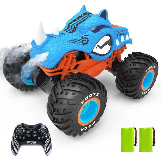 DEERC ラジコンカー 子供向け おもちゃ 4輪駆動 オフロード ラジコン 車 1:16スケール スタントカー 二輪走行可能 スプレー機能 RCカー 40分間走れ 2.4GHz 耐衝撃 リモコンカー 誕生日 プレゼント 贈り物 ギフト クリスマス 男の子 小学生 国内済み DE82の通販は 6,125円