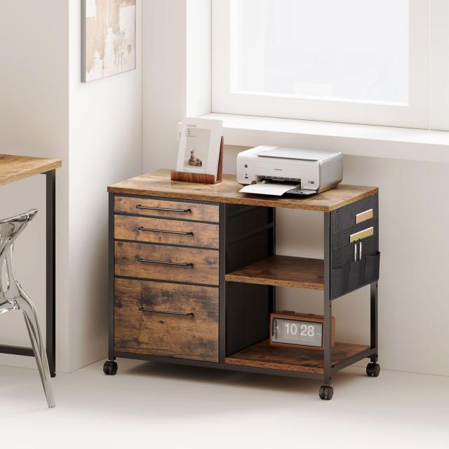 ★デスクワゴン キャビネット サイドチェスト オフィス 4段 A4 サイドチェスト キャビネット デスクワゴン オフィス 4段 A4 デスク