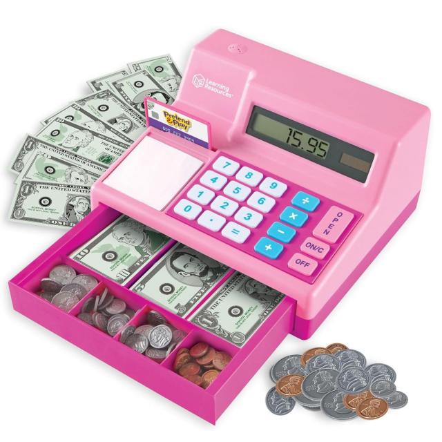 ラーニング リソーシーズ Pretend ＆ Play R Calculator Cash Register 電卓式レジ 米ドル付き LER_1