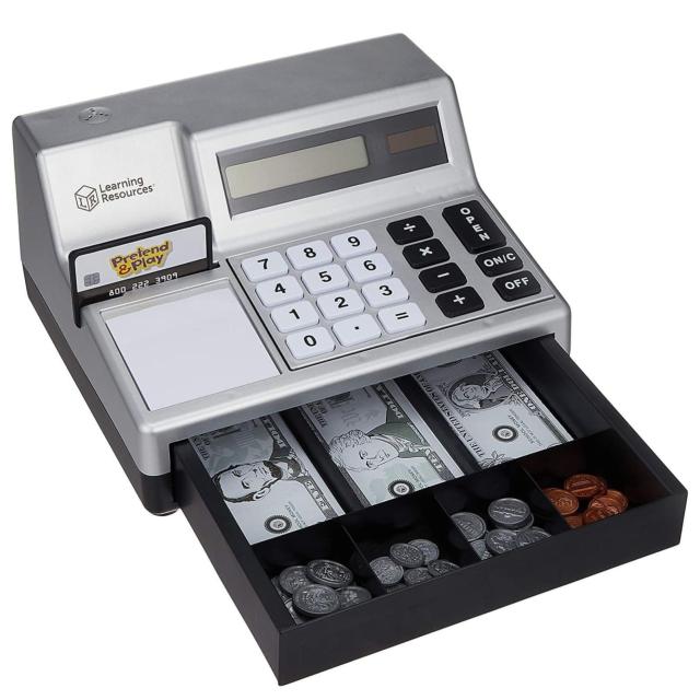 ラーニング リソーシーズ Pretend ＆ Play R Calculator Cash Register 電卓式レジ 米ドル付き LER_2