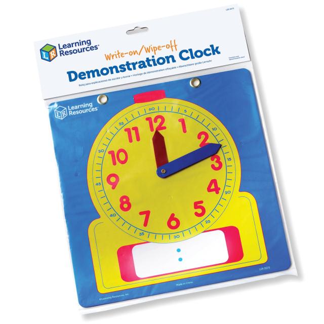 ラーニング リソーシーズ Write ＆ Wipe Demonstration Clock 書いて消せる デモ用 LER