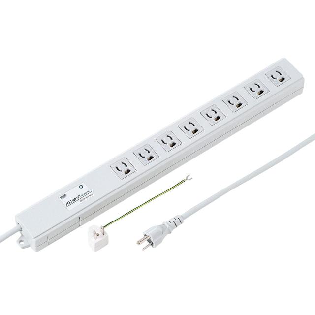 サンワサプライ ノイズフィルタタップ 3P 8個口 マグネット付き TAP-3811NFN