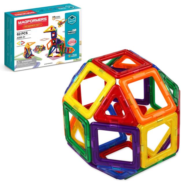 マグフォーマー 62ピース デザイナーセット MAGFORMERS マグネットブロック 創造力を育てる知育玩具 [並行輸入品]