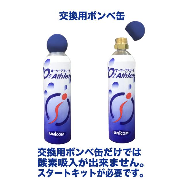 UNICOM 携帯酸素発生器 オーツーアスリート O2 Athlete 交換用酸素ボンベ 3本セット_1