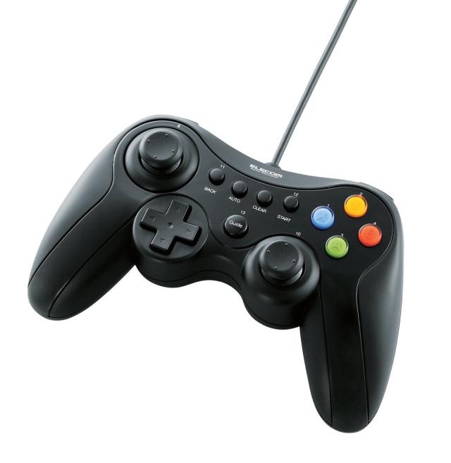 エレコム ゲームパッド USB接続 input DirectInput両対応 bo 系12ボタン振動 連射