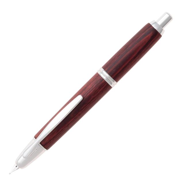 PILOT 万年筆 キャップレス 木軸 EF エキストラファイン 極 黒 ペン先18K パイロット