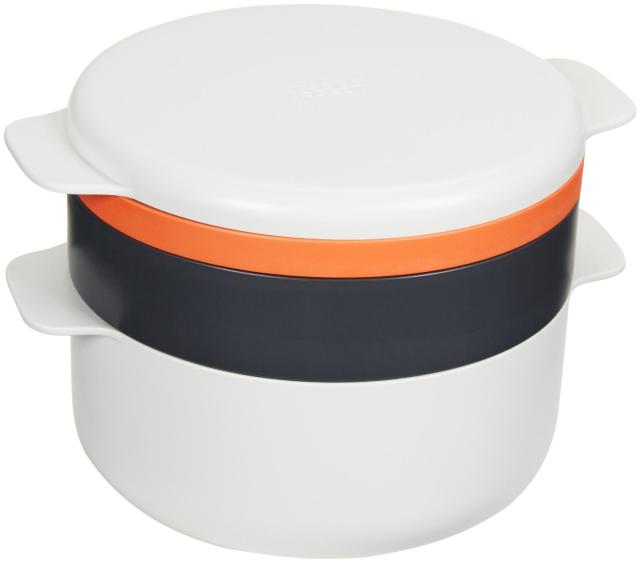 ジョセフジョセフ (Joseph Joseph) 電子レンジ調理器 スタッカブルクッキングセット ストーン/オレンジ M-クイジーン (M-Cuisine) プラスチック製 45001 4点セット