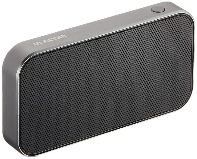 エレコム コンパクトワイヤレススピーカー Bluetooth対応 フラップケース付き ブラック LBT-SPTR02AVBK