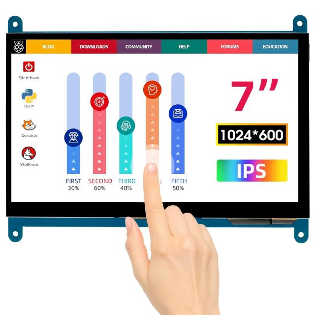 ELECROW タッチスクリーンモニター Raspberry Pi用 ？ IPS液晶 ディスプレイスタンド付き 静電容量式タッチ対応 小型HDモニター Pi BeagleBone Black