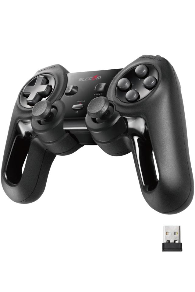 エレコム ゲームパッド 13ボタン input 振動 連射 高耐久 モンスターハンターライズ サンブレイク動作確認済 ブラック JC-U4013SBK