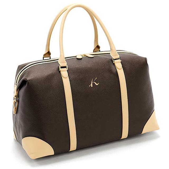 キタムラ ボストンバッグ 35L 27 cm R-0622 ベージュ 赤