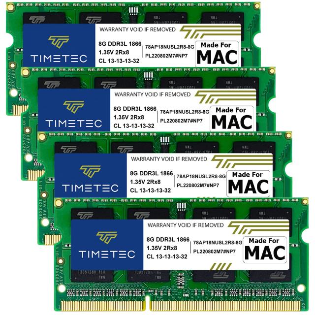 Timetec Hynix IC 32GB キット(4x8GB) 適合機種: Apple Late 2015 iMac 27インチ w/ Retina 5K ディスプレイ DDR3L 1866MHz / 1867MHz PC3L-14900 2Rx8 CL13 1.35V SODIMM メモリ アップグレード (32GB キット(4x8GB))