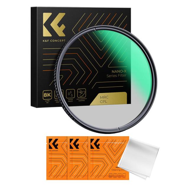 KF Concept CPLフィルター V1 シリーズ 円偏光 C-PL サーキュラーPL フィルター 薄型 薄枠 日本製光学ガラス 反射調整 撥水撥油キズ防止