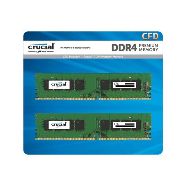 CFD販売 Crucial by Micron デスクトップPC用メモリ DDR4-2666 (PC4-21300) 8GB×2枚 288pin DIMM 無期限保証 相性保証