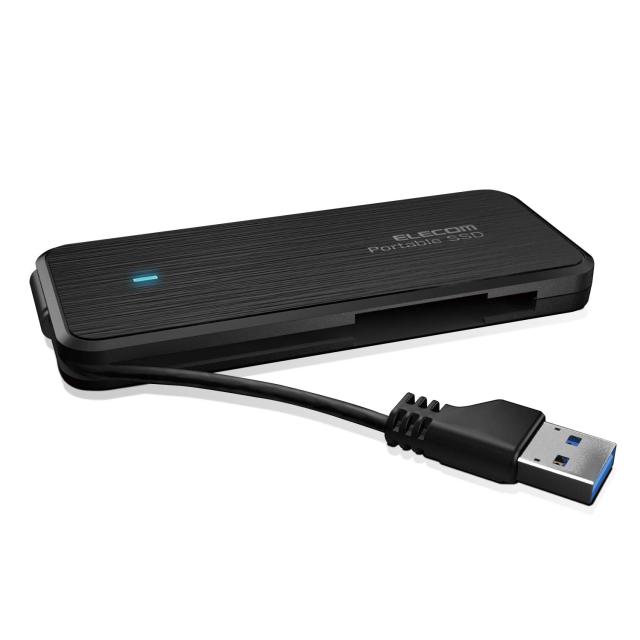エレコム 外付けSSD ポータブル USB3.0 USB3.1 Gen1 TLC 小型 軽量 名刺サイズ