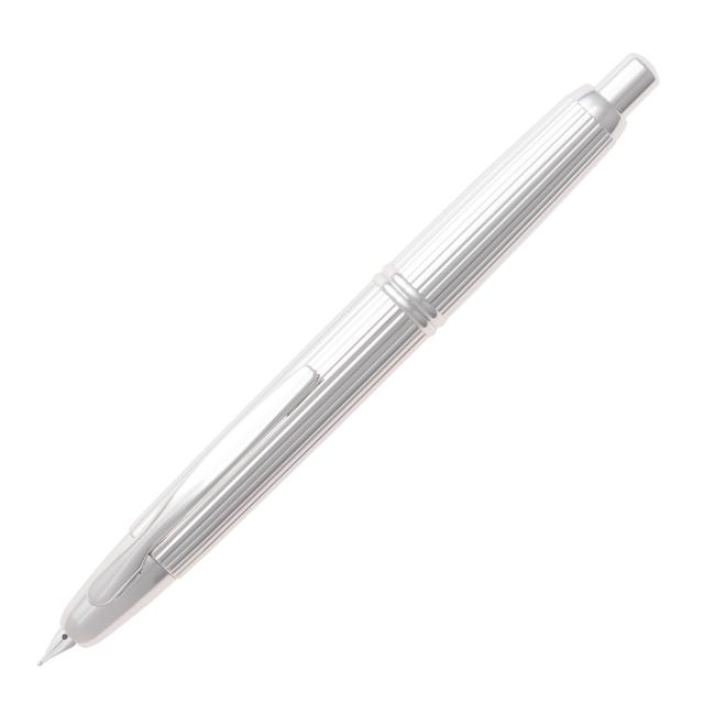 PILOT 万年筆 キャップレス F ファイン 細字 ストライプ 黒 FC3MSSF ペン先18K パイロット