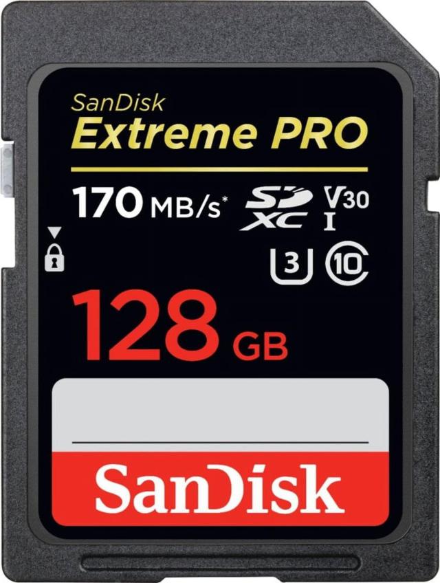 SanDisk 128GB Extreme PRO UHS-I SDXC 170MB/s SDSDXXY-128G サンディスク 海外パッケージ品
