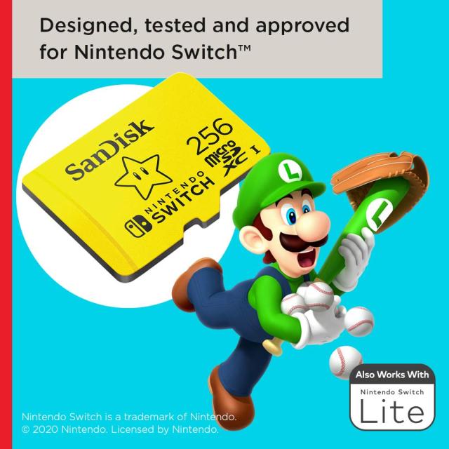 Sandisk SDSQXAO-256G-GN3ZN memory card 256 GB MicroSDXC Nintendoの正式ライセンス 海外パッケージ品_4